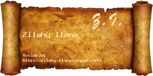 Zilahy Ilona névjegykártya